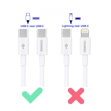 USB-C naar USB-C oplader kabel   geschikt voor iphone snellader 0