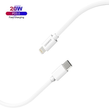 COSMOS USB-C oplader Lightning kabel 2m